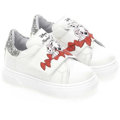 Picture of PRE ORDER Monnalisa Girls Easy On Dalmatian Pump - White Red