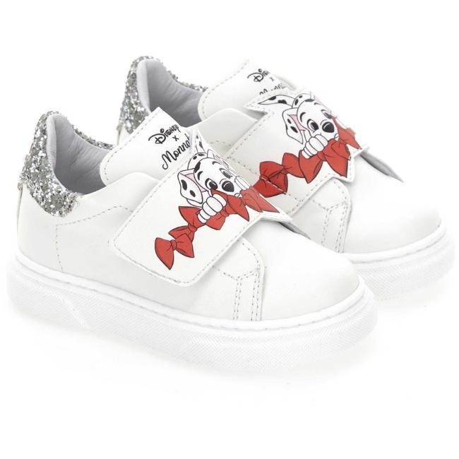 Picture of PRE ORDER Monnalisa Girls Easy On Dalmatian Pump - White Red