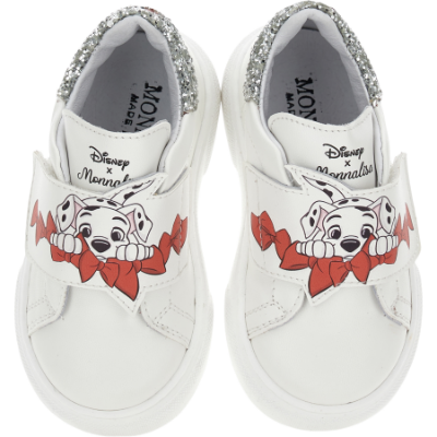 Picture of PRE ORDER Monnalisa Girls Easy On Dalmatian Pump - White Red
