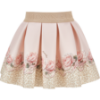 Picture of PRE ORDER Monnalisa Bebe Girls Rose Leopard Top & Skirt Set X 2 -  Ivory Pink