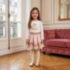 Picture of PRE ORDER Monnalisa Bebe Girls Rose Leopard Top & Skirt Set X 2 -  Ivory Pink