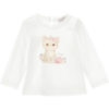 Picture of PRE ORDER Monnalisa Bebe Girls Rose Leopard Top & Skirt Set X 2 -  Ivory Pink