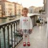 Picture of PRE ORDER Monnalisa Bebe Girls Dalmatian Dress - Ivory Red Grey
