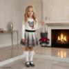 Picture of PRE ORDER Monnalisa Girls Plush Teddy With Bow Handbag - Grey