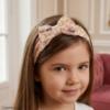 Picture of Monnalisa Bebe Girls Rose Leopard Stretchy Headband - Beige Pink