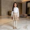 Picture of Monnalisa Girls Tulle Collar Stretchy Blouse - White White