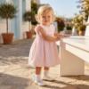 Picture of Sarah Louise Girls Smocked & Embroidered Ruffle Dress & Panties Set X 2 - Pink Multi