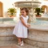 Picture of Sarah Louise Girls Smocked & Embroidered Ruffle Dress & Panties Set X 2  - White Pink