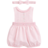 Picture of Sarah Louise Girls Smocked & Embroidered Bubble & Headband Set X 2  - Pink
