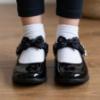 Picture of Lelli Kelly Teddy Bear Girls School Shoe F Fit With Detachable Charm Bracelet - Black Patent