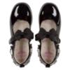 Picture of Lelli Kelly Teddy Bear Girls School Shoe F Fit With Detachable Charm Bracelet - Black Patent