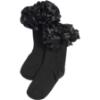 Picture of Caramelo Kids Girls Satin Ribbon Ankle Socks - Black