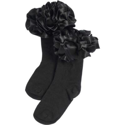 Picture of Caramelo Kids Girls Satin Ribbon Ankle Socks - Black